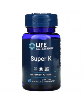 Life Extension, Продукт «Super K», 90 мягких желатиновых капсул Life Extension, Продукт «Super K», 90 мягких желатиновых капсул